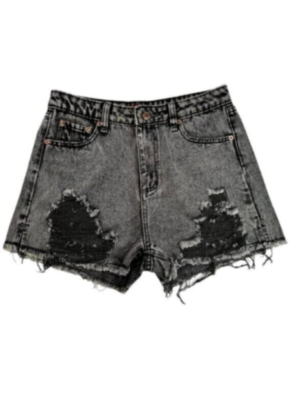 NWT Signature8 | Black Denim Distressed Shorts Size Medium